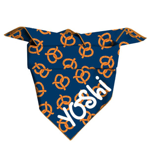 Pretzel Square Dog Bandana - Clive and Bacon