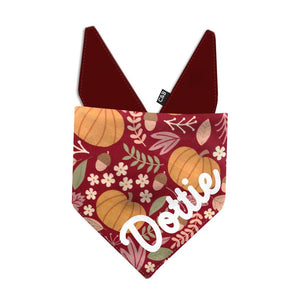 Pumpkin Patch Dog Bandana - Clive and Bacon