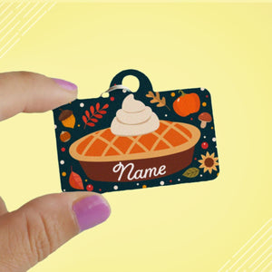 Pumpkin Pie Pet ID Tag - Clive and Bacon
