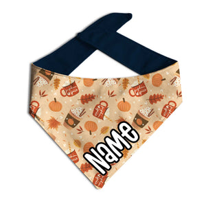 Pupkin Spice Dog Bandana - Clive and Bacon