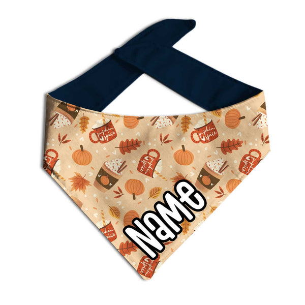 Pupkin Spice Dog Bandana - Clive and Bacon