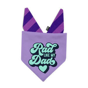 Rad Like My Dad Dog Bandana - Clive and Bacon
