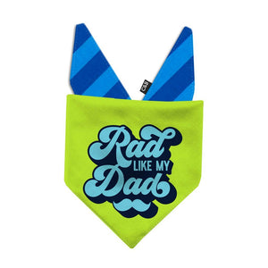 Rad Like My Dad Dog Bandana - Clive and Bacon