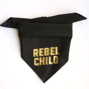Rebel Child Square Dog Bandana - Clive and Bacon