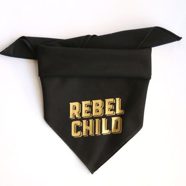 Rebel Child Square Dog Bandana - Clive and Bacon