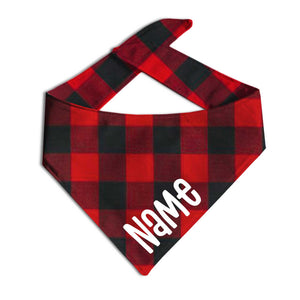 Red Buffalo Plaid Dog Bandana - Clive and Bacon
