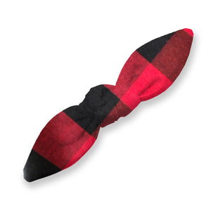 Red Buffalo Plaid Hair Bow - Clive and Bacon