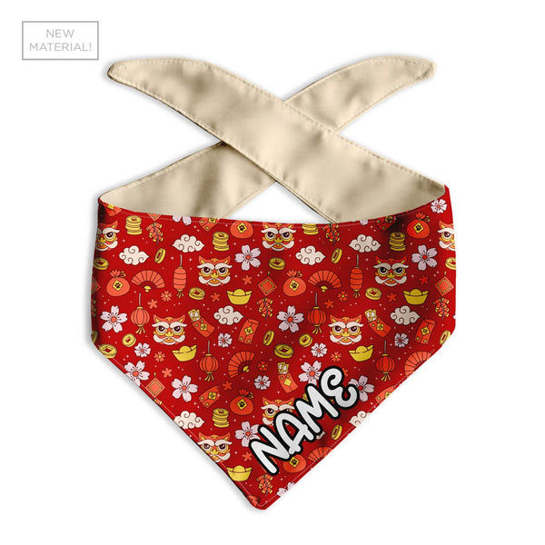 Red Envelope Dog Bandana - Clive and Bacon
