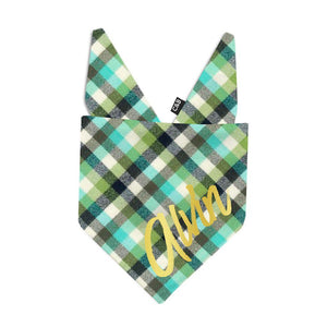 Rosemary Flannel Dog Bandana - Clive and Bacon
