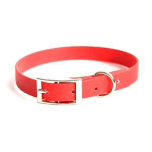 Ruby Red Waterproof Dog Collar - Clive and Bacon