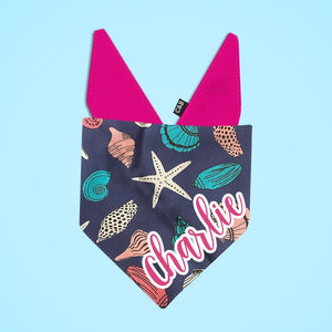 Seashell Dog Bandana - Clive and Bacon