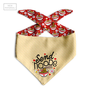Send Noods Ramen Dog Bandana - Clive and Bacon