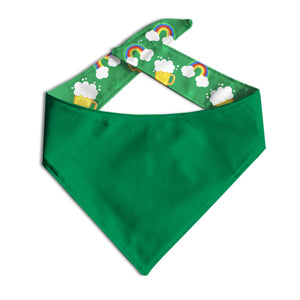 Shamrock Rainbow Beer Dog Bandana - Clive and Bacon