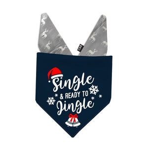 Single and Ready to Jingle Dog Bandana - Clive and Bacon