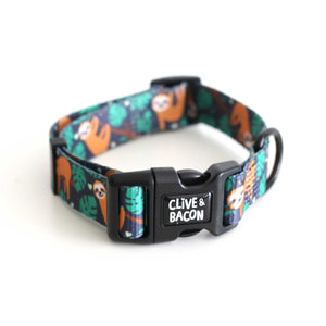 Sleepy the Sloth Dog Collar - Clive and Bacon