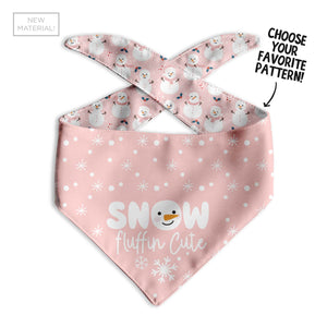 Snow Fluffin' Cute Dog Bandana - Clive and Bacon