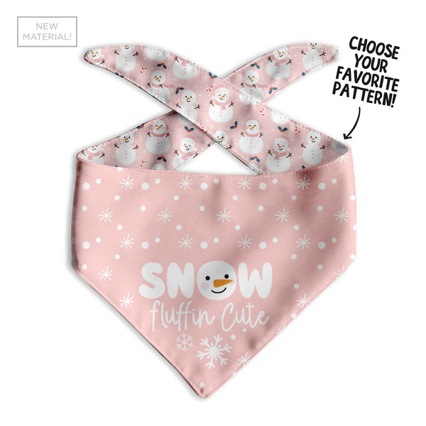 Snow Fluffin' Cute Dog Bandana - Clive and Bacon