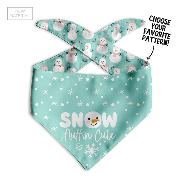 Snow Fluffin' Cute Dog Bandana - Clive and Bacon