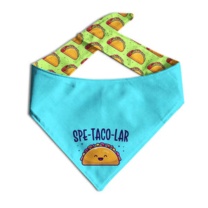 Spe-Taco-Lar Dog Bandana | Blue & Lime - Clive and Bacon