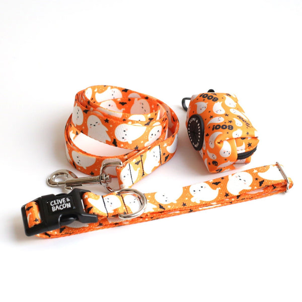 Spooky Ghosts Dog Collar - Clive and Bacon