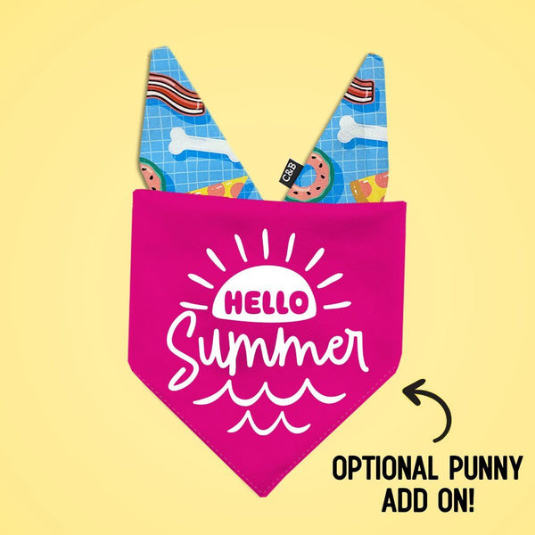 Summer Pool Party Dog Bandana | Two Colors Available! - Clive and Bacon