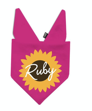 Sunflower Dog Bandana - Clive and Bacon