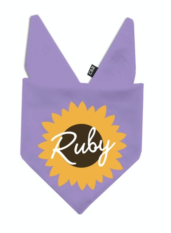Sunflower Dog Bandana - Clive and Bacon