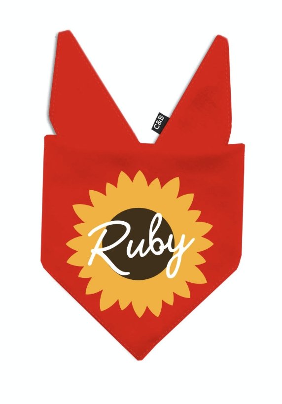 Sunflower Dog Bandana - Clive and Bacon