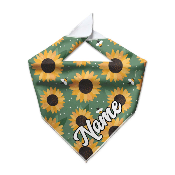Sunflower Fields Cooling Dog Bandana - Clive and Bacon