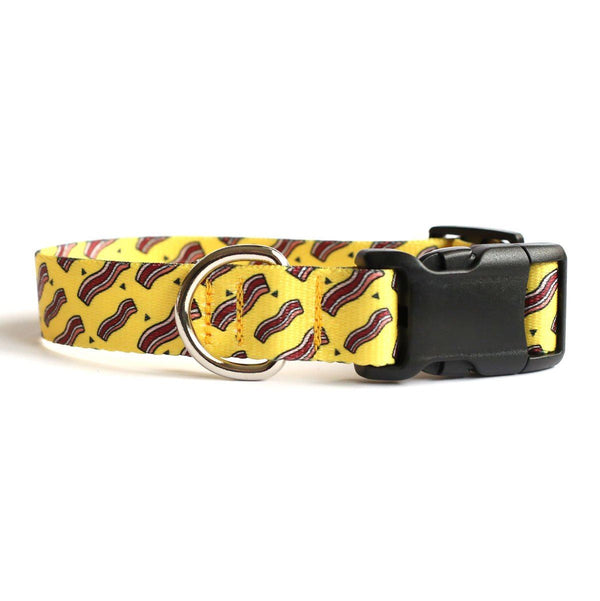 Sunny Yellow Bacon Dog Collar - Clive and Bacon