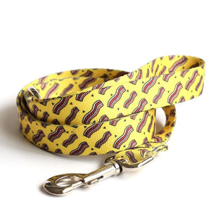 Sunny Yellow Bacon Dog Leash - Clive and Bacon