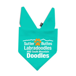 Sutter Buttes Goldendoodles Dog Bandana - Clive and Bacon