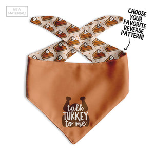 Talk Turkey to Me Dog Bandana - Clive and Bacon