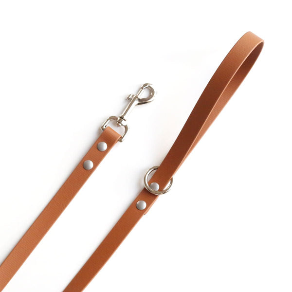 Tan Waterproof Dog Leash - Clive and Bacon