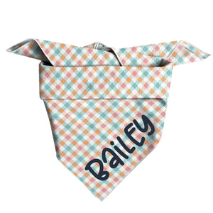Tea Party Square Dog Bandana - Clive and Bacon