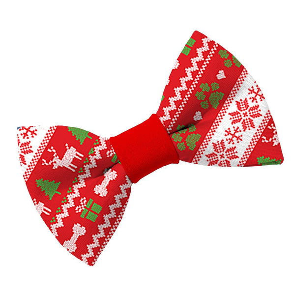 Ugly Christmas Sweater Bow Tie - Clive and Bacon