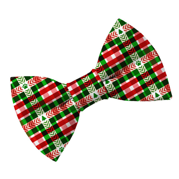 Xmas Tree Farm Plaid Bow Tie - Clive and Bacon