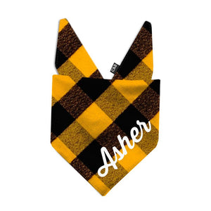 Yellowstone Flannel Dog Bandana - Clive and Bacon